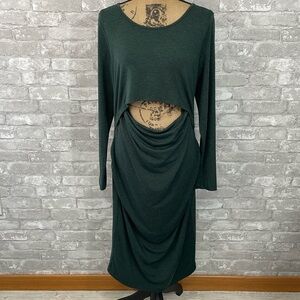 HOOYO Green Maternity Dress